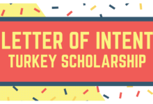 Letter of intent (LOI) for Turkey Scholarship